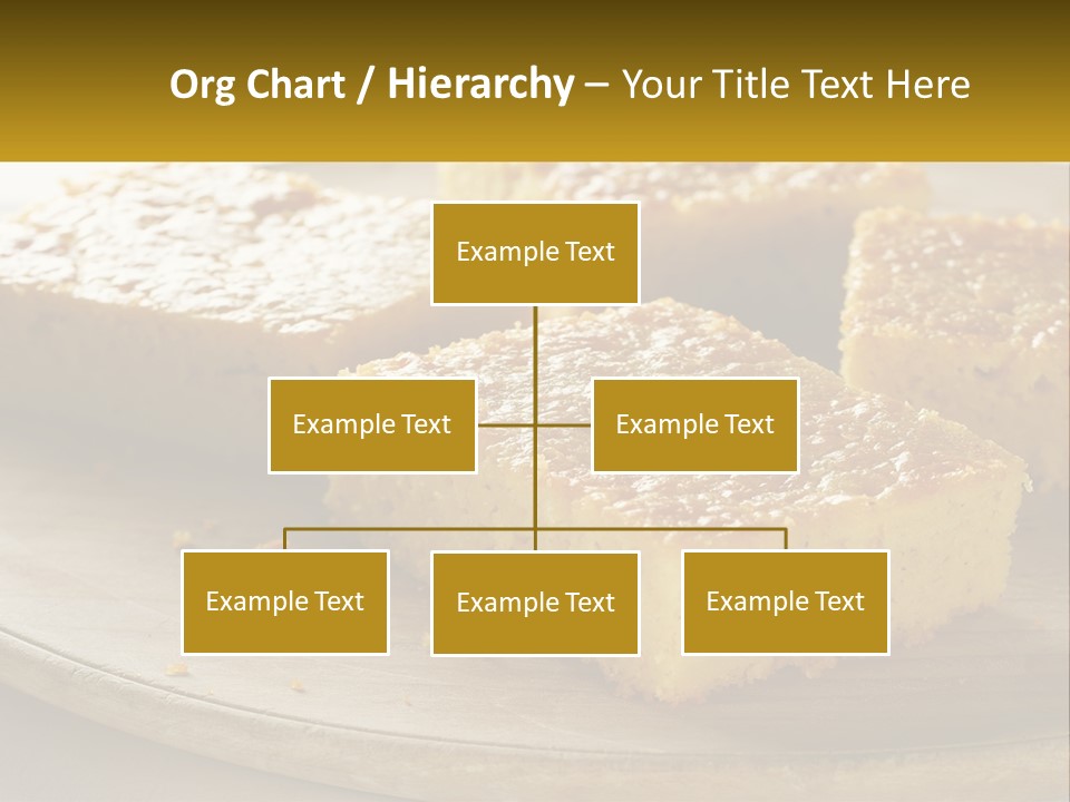 A Wooden Plate Topped With Pieces Of Cake PowerPoint Template