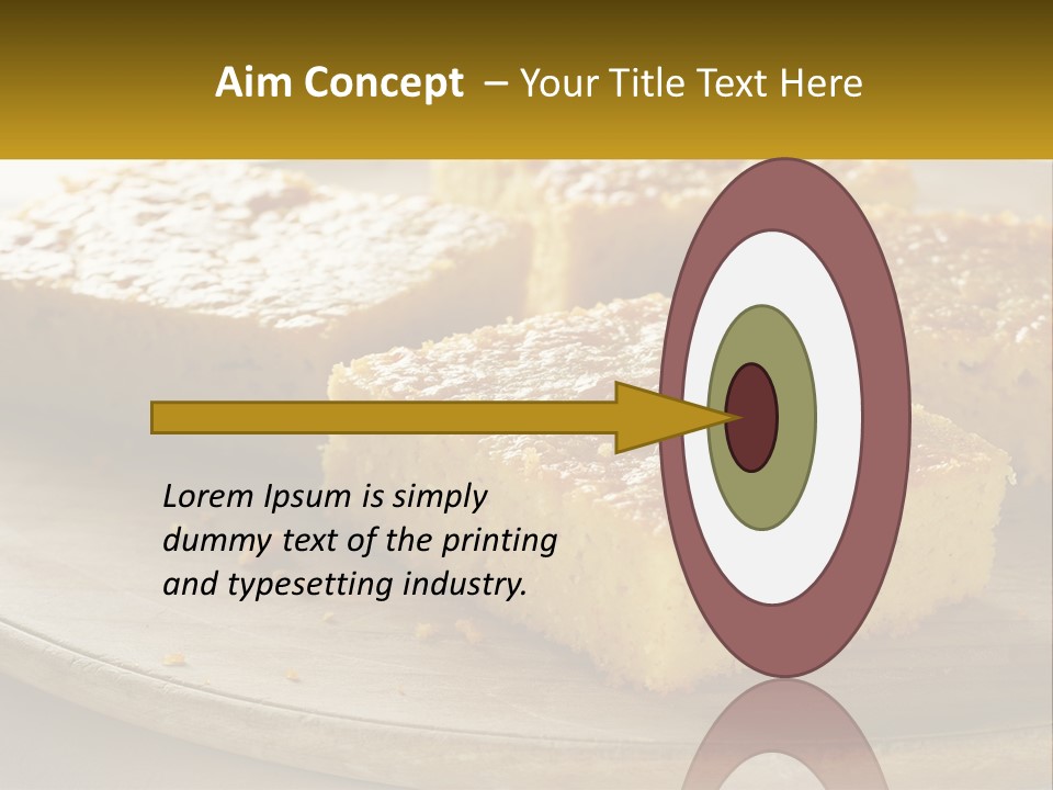 A Wooden Plate Topped With Pieces Of Cake PowerPoint Template