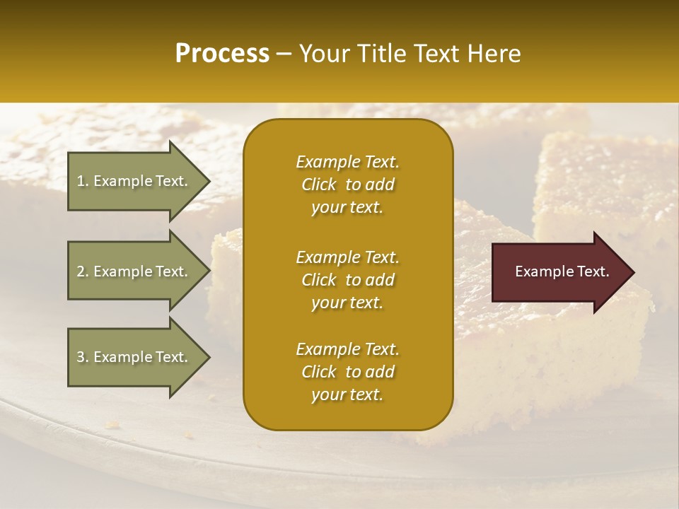 A Wooden Plate Topped With Pieces Of Cake PowerPoint Template