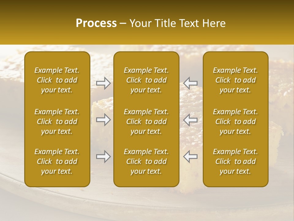 A Wooden Plate Topped With Pieces Of Cake PowerPoint Template