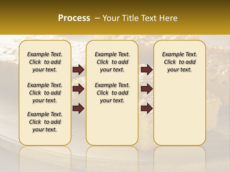 A Wooden Plate Topped With Pieces Of Cake PowerPoint Template