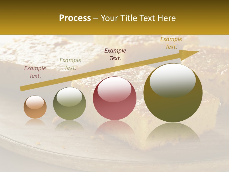 A Wooden Plate Topped With Pieces Of Cake PowerPoint Template