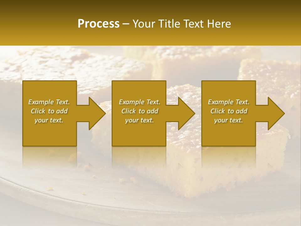 A Wooden Plate Topped With Pieces Of Cake PowerPoint Template