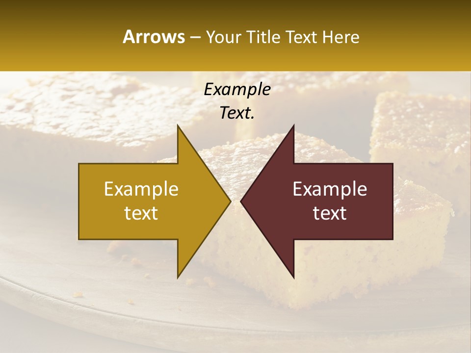 A Wooden Plate Topped With Pieces Of Cake PowerPoint Template