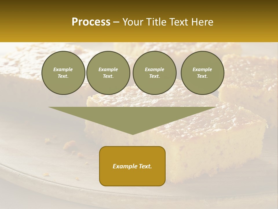 A Wooden Plate Topped With Pieces Of Cake PowerPoint Template