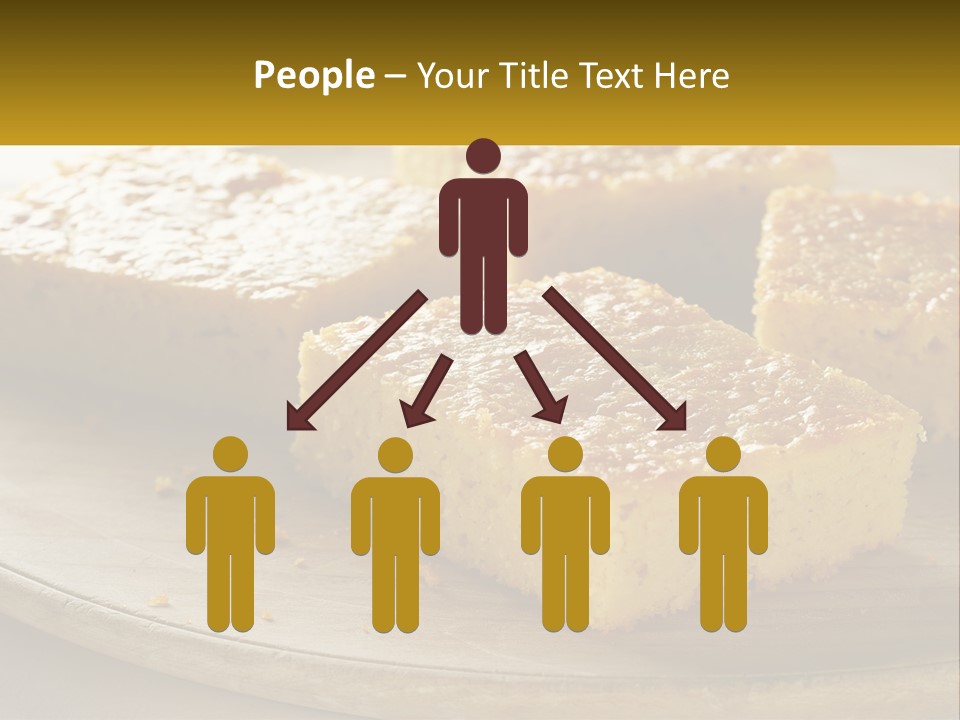 A Wooden Plate Topped With Pieces Of Cake PowerPoint Template