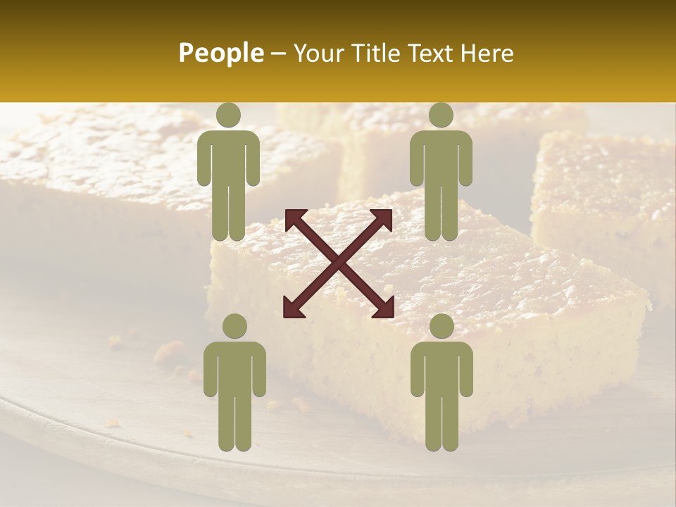 A Wooden Plate Topped With Pieces Of Cake PowerPoint Template