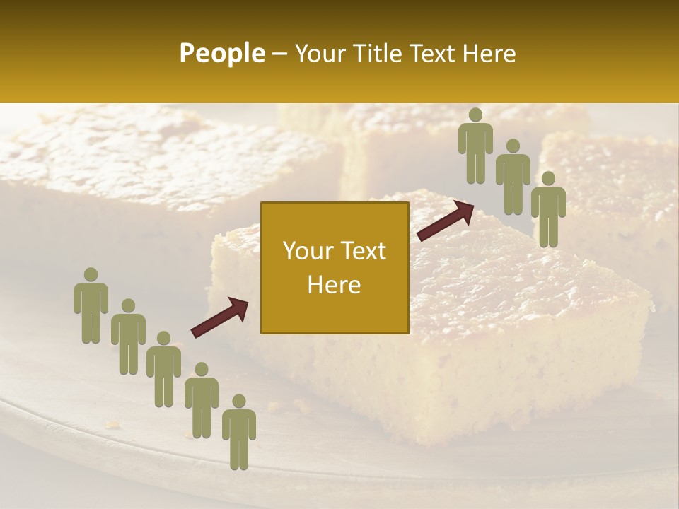 A Wooden Plate Topped With Pieces Of Cake PowerPoint Template