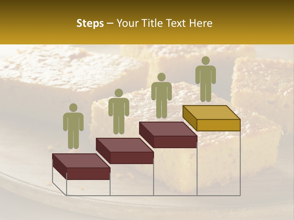 A Wooden Plate Topped With Pieces Of Cake PowerPoint Template