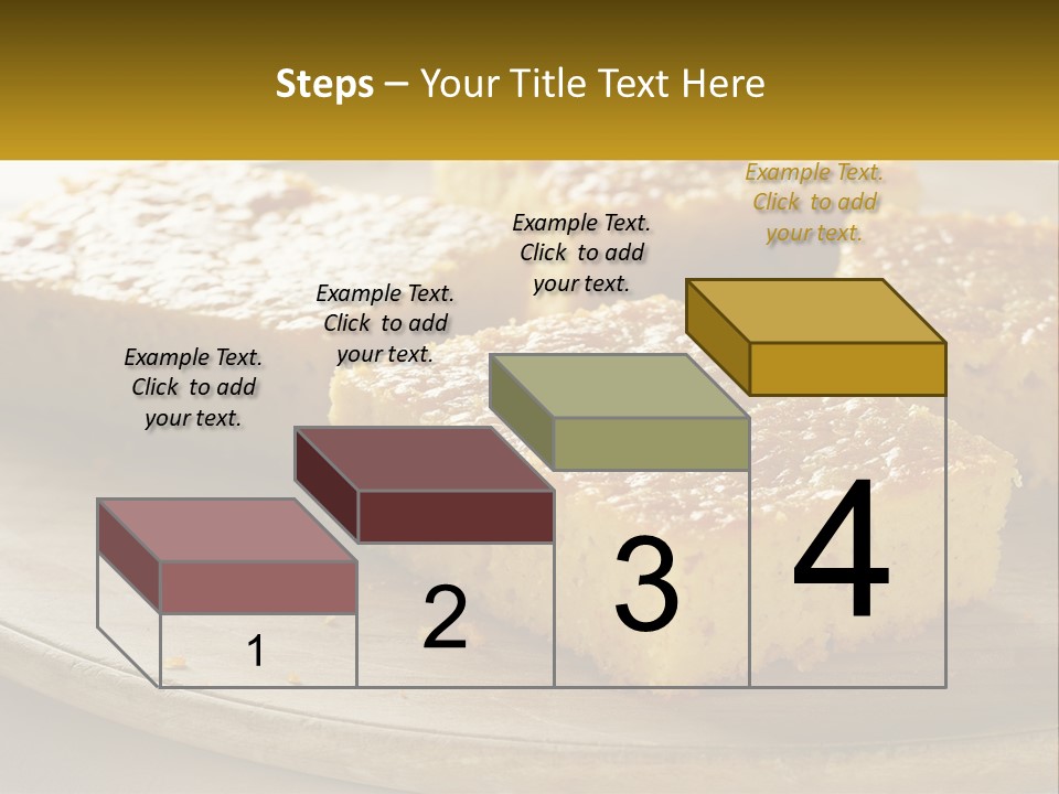 A Wooden Plate Topped With Pieces Of Cake PowerPoint Template
