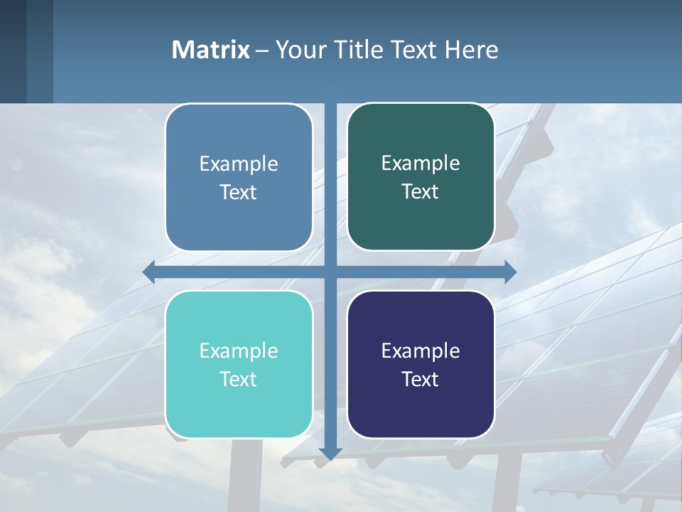 A Row Of Solar Panels On A Sunny Day PowerPoint Template