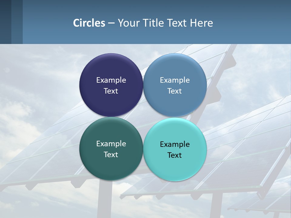 A Row Of Solar Panels On A Sunny Day PowerPoint Template