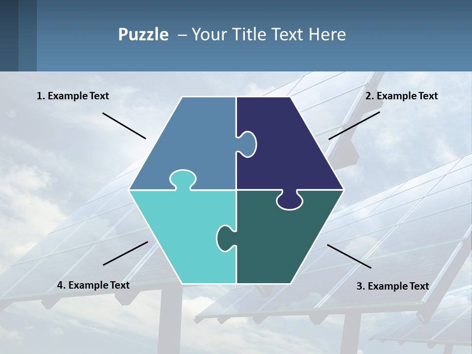 A Row Of Solar Panels On A Sunny Day PowerPoint Template