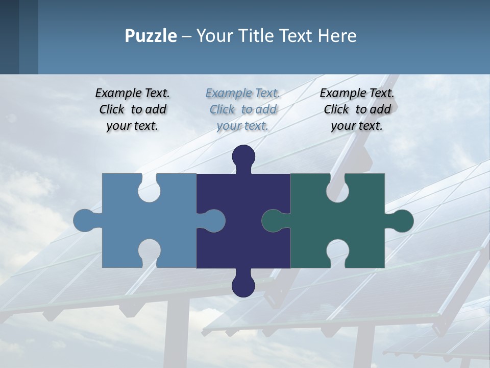 A Row Of Solar Panels On A Sunny Day PowerPoint Template