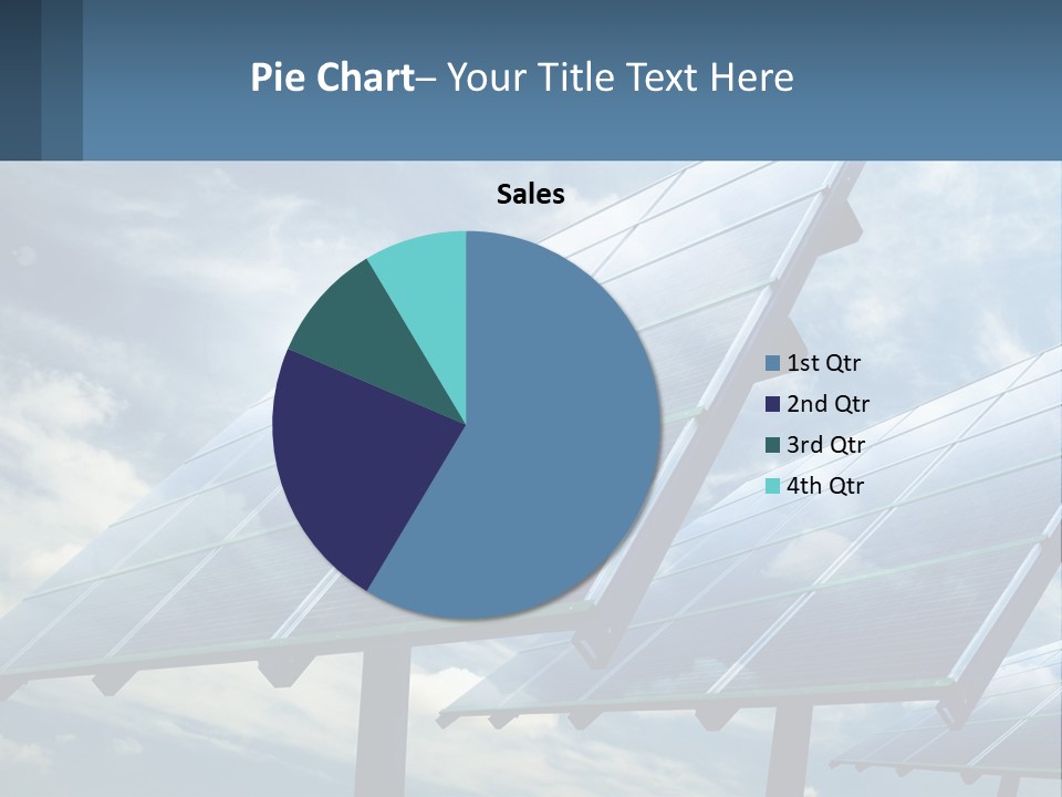 A Row Of Solar Panels On A Sunny Day PowerPoint Template