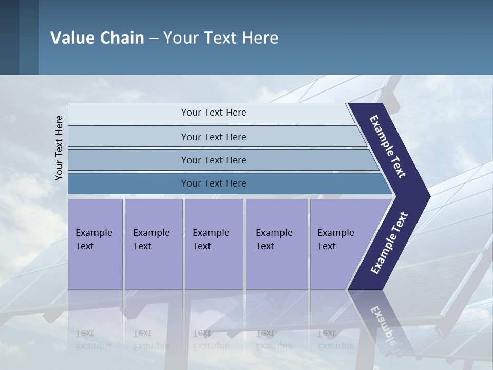 A Row Of Solar Panels On A Sunny Day PowerPoint Template