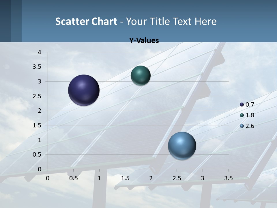 A Row Of Solar Panels On A Sunny Day PowerPoint Template