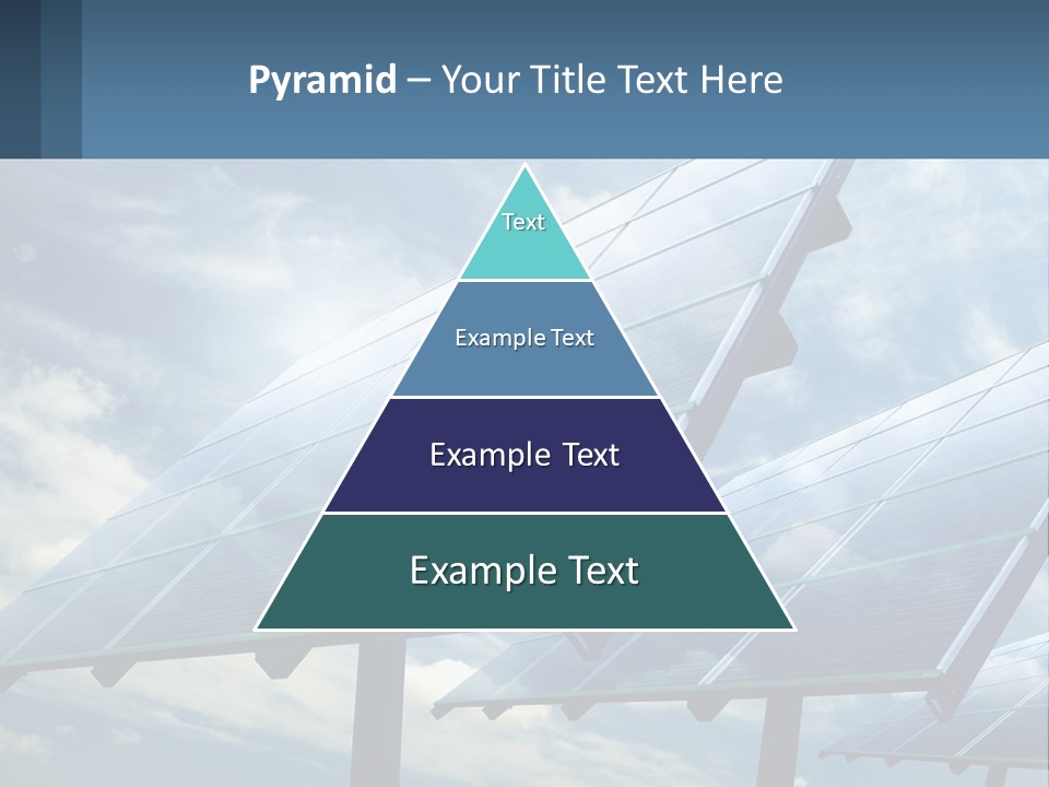 A Row Of Solar Panels On A Sunny Day PowerPoint Template