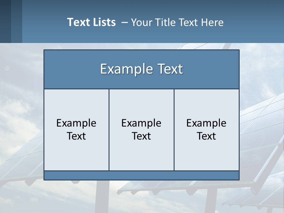 A Row Of Solar Panels On A Sunny Day PowerPoint Template