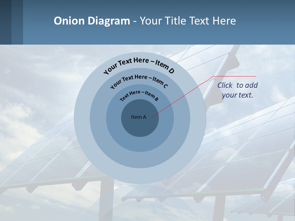 A Row Of Solar Panels On A Sunny Day PowerPoint Template