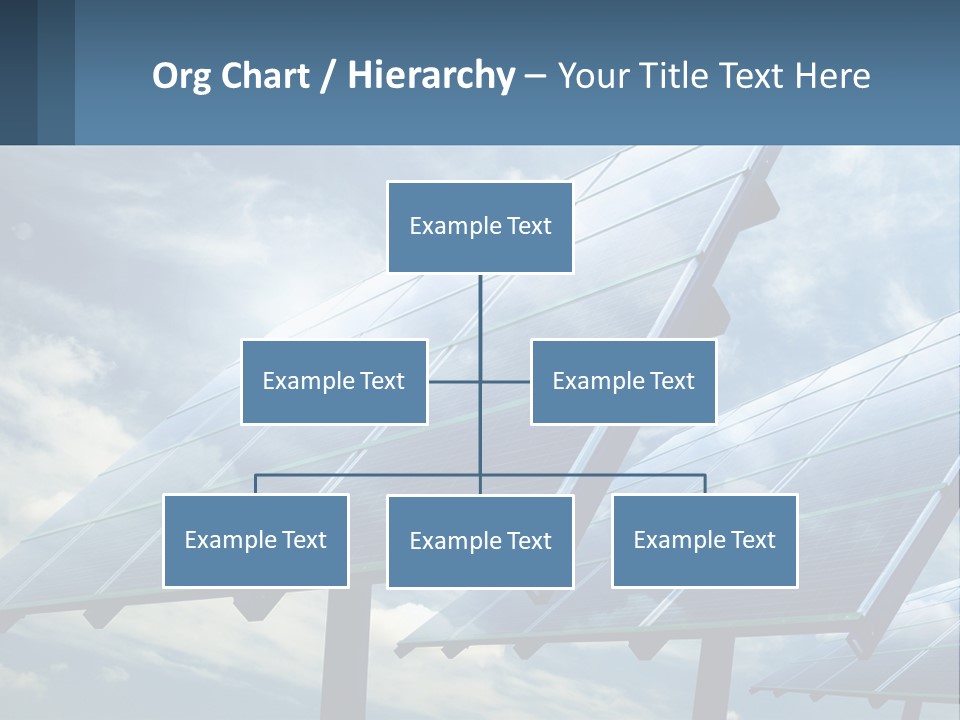 A Row Of Solar Panels On A Sunny Day PowerPoint Template