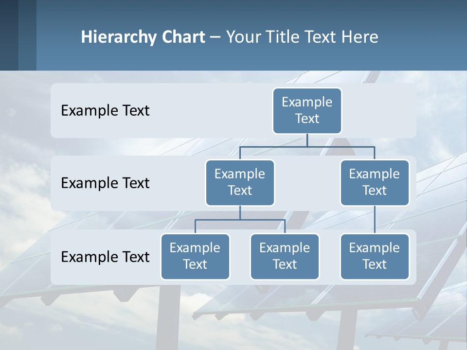 A Row Of Solar Panels On A Sunny Day PowerPoint Template