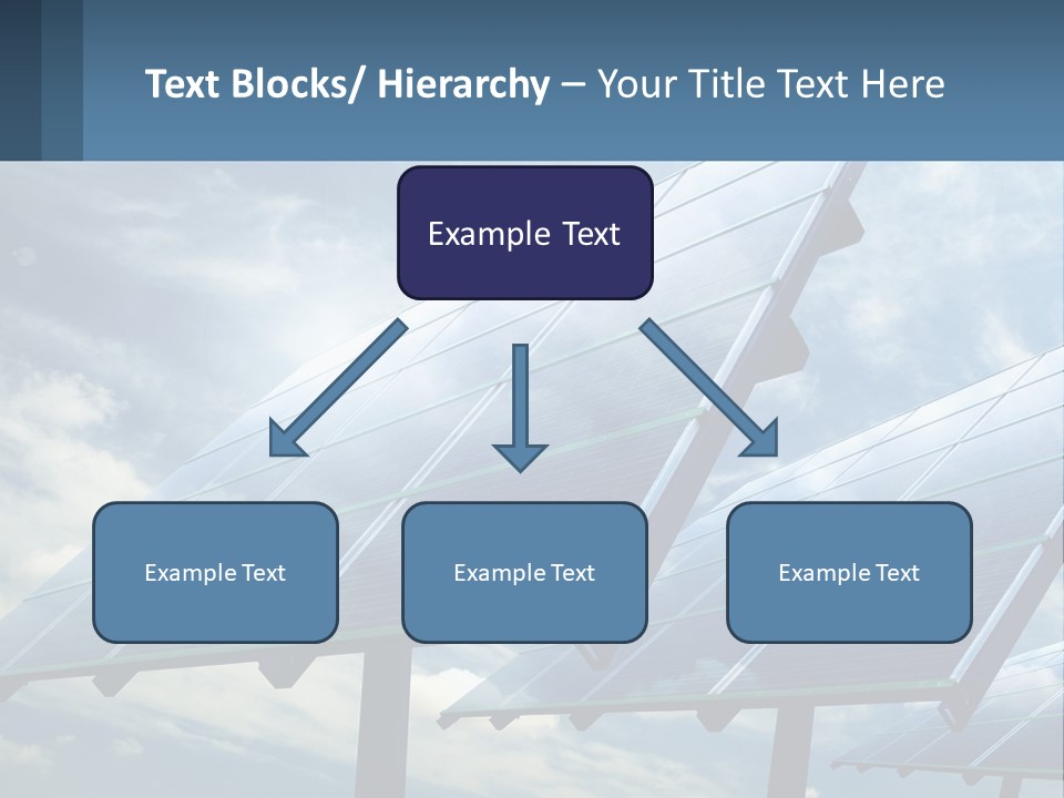 A Row Of Solar Panels On A Sunny Day PowerPoint Template