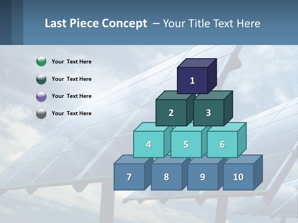 A Row Of Solar Panels On A Sunny Day PowerPoint Template