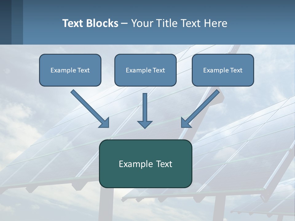 A Row Of Solar Panels On A Sunny Day PowerPoint Template
