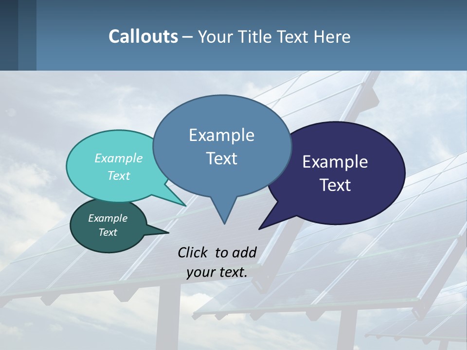 A Row Of Solar Panels On A Sunny Day PowerPoint Template