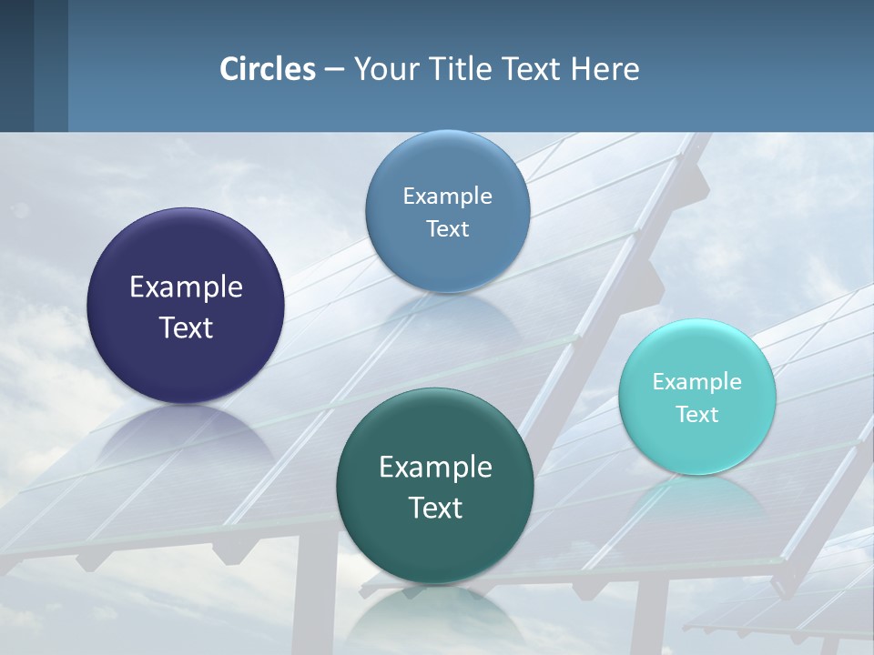 A Row Of Solar Panels On A Sunny Day PowerPoint Template
