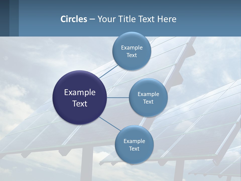 A Row Of Solar Panels On A Sunny Day PowerPoint Template