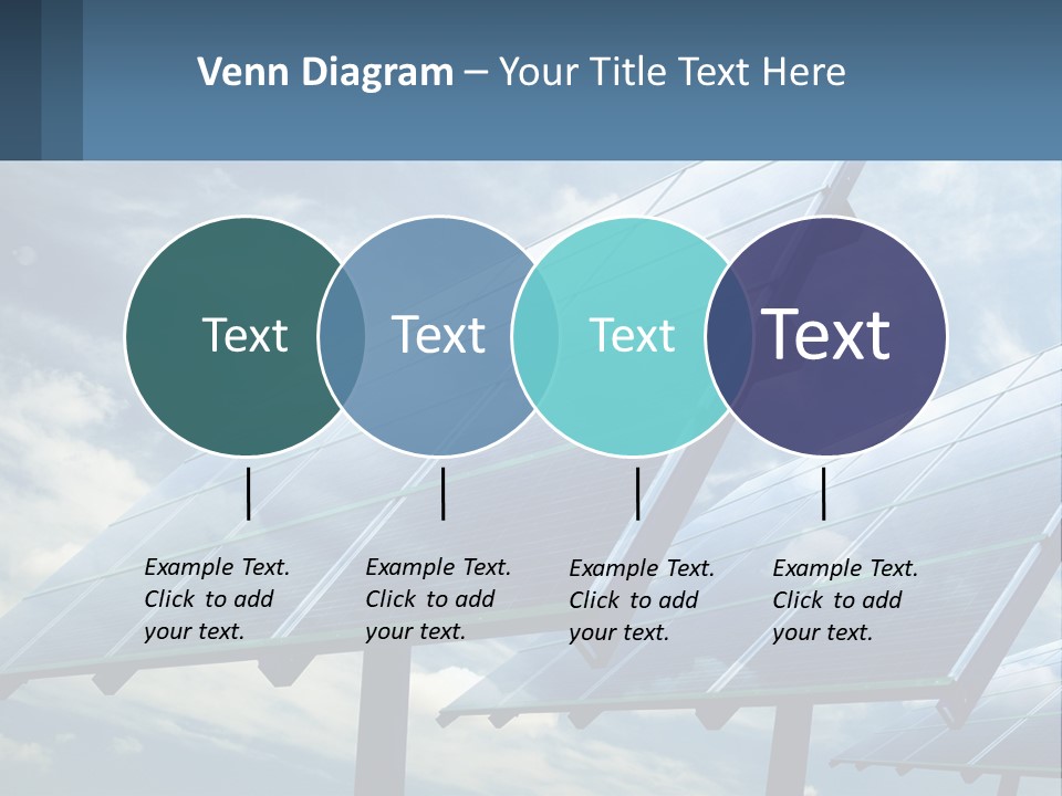 A Row Of Solar Panels On A Sunny Day PowerPoint Template