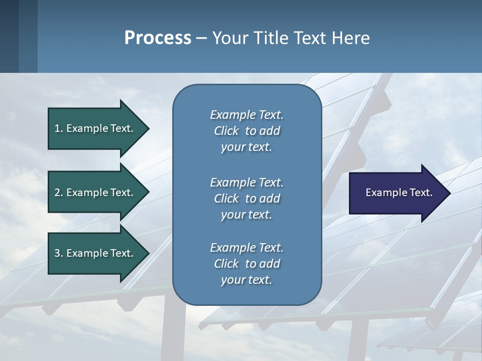A Row Of Solar Panels On A Sunny Day PowerPoint Template