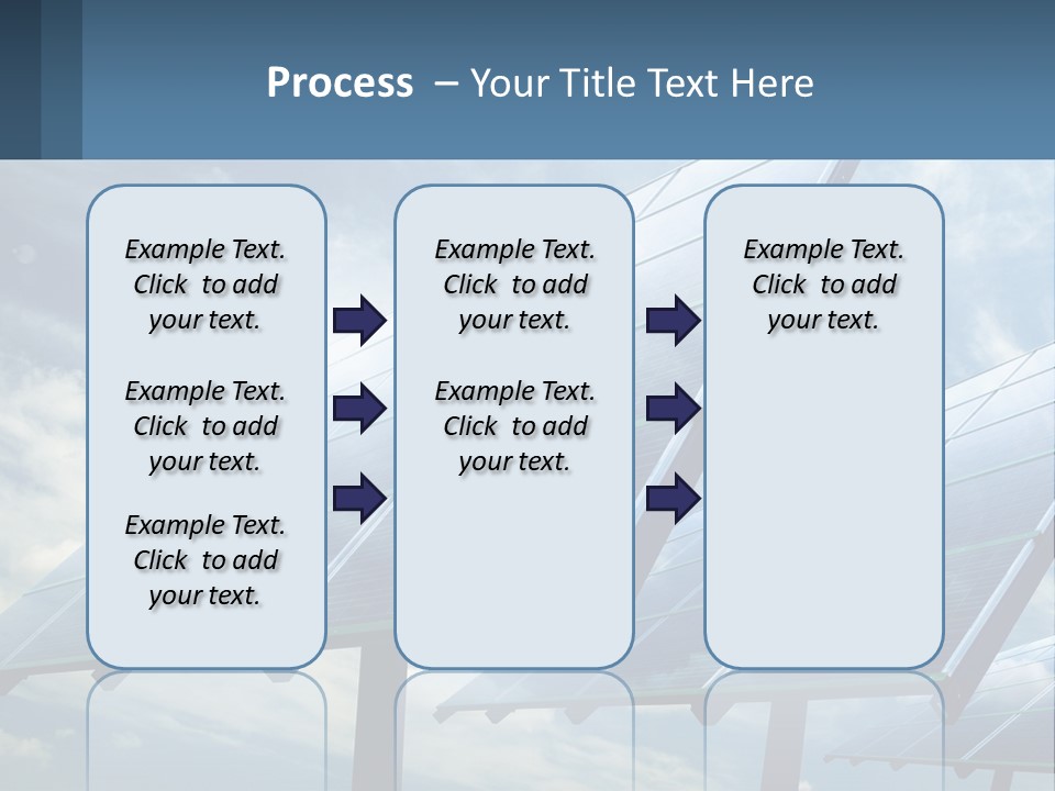 A Row Of Solar Panels On A Sunny Day PowerPoint Template