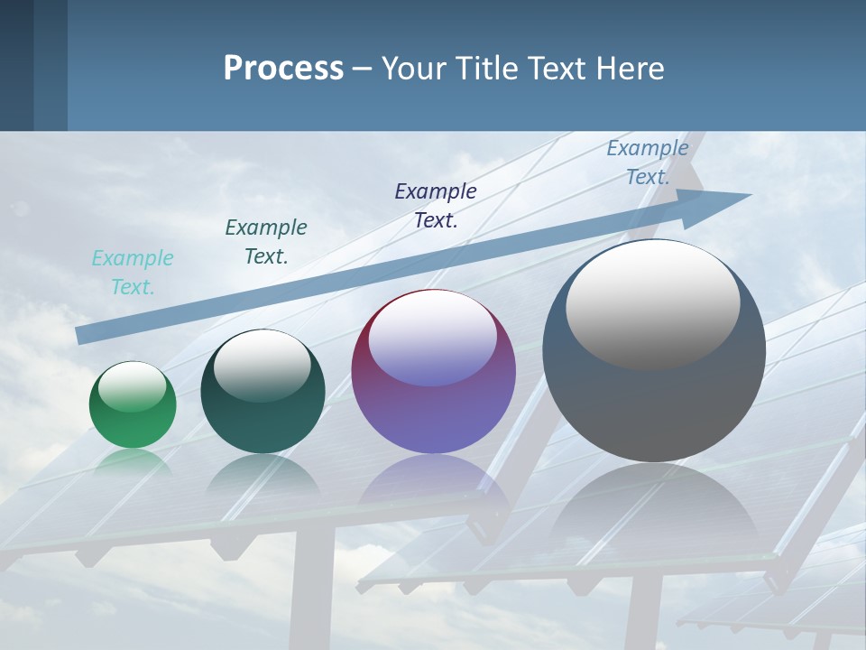 A Row Of Solar Panels On A Sunny Day PowerPoint Template