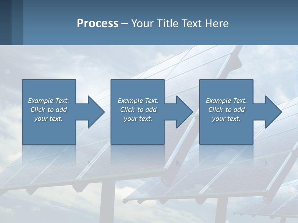 A Row Of Solar Panels On A Sunny Day PowerPoint Template