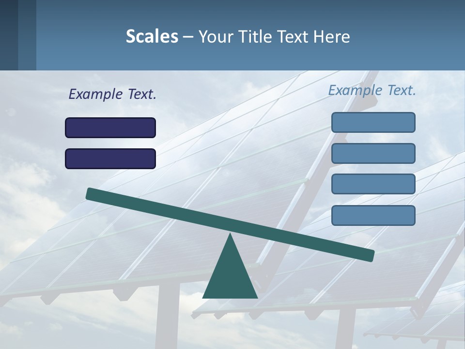 A Row Of Solar Panels On A Sunny Day PowerPoint Template