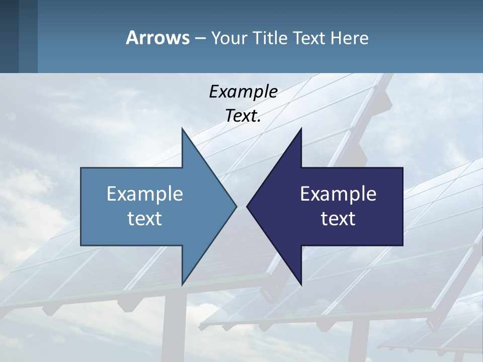 A Row Of Solar Panels On A Sunny Day PowerPoint Template