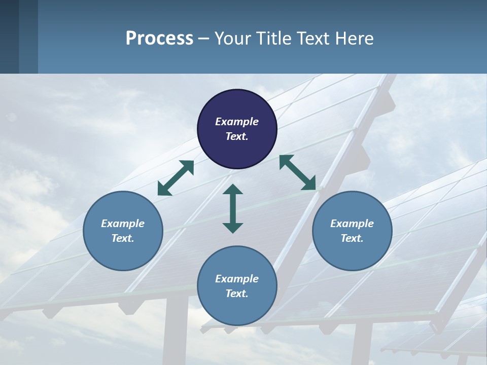 A Row Of Solar Panels On A Sunny Day PowerPoint Template