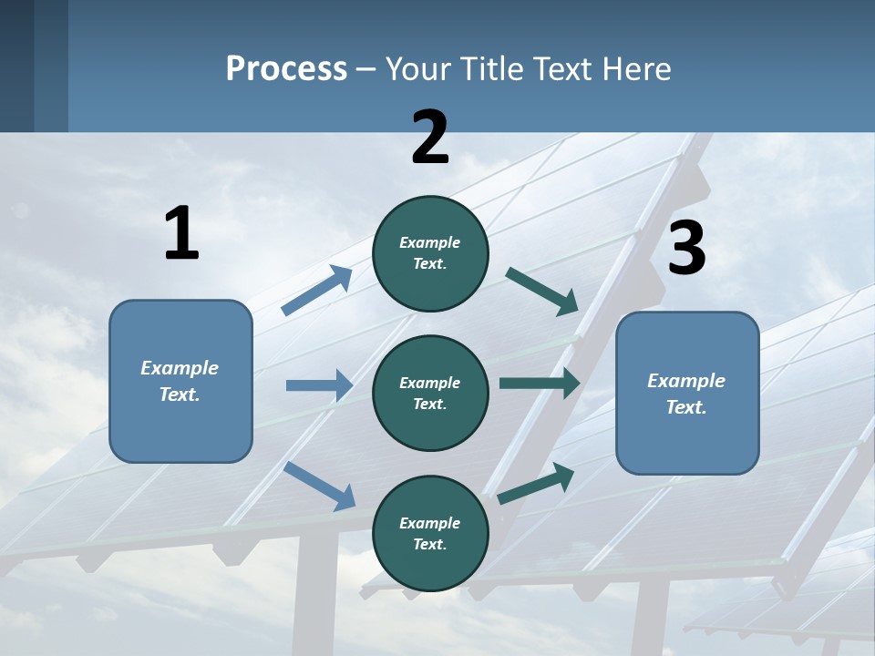 A Row Of Solar Panels On A Sunny Day PowerPoint Template