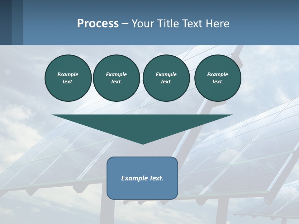 A Row Of Solar Panels On A Sunny Day PowerPoint Template