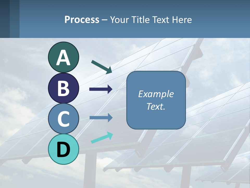 A Row Of Solar Panels On A Sunny Day PowerPoint Template