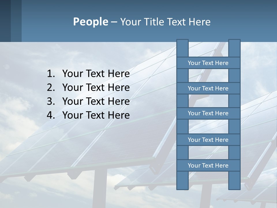 A Row Of Solar Panels On A Sunny Day PowerPoint Template