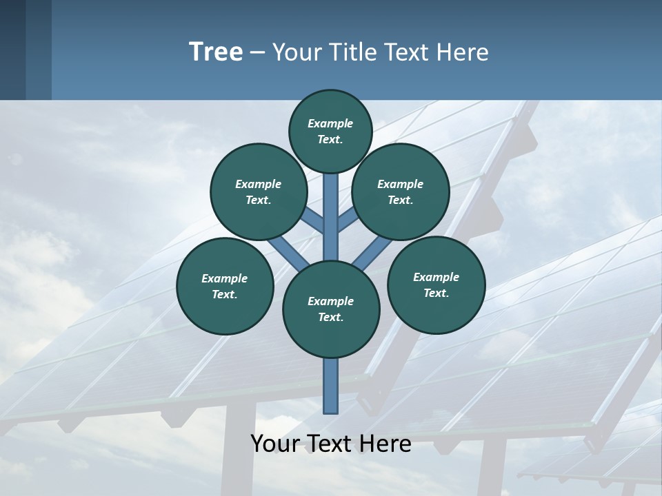 A Row Of Solar Panels On A Sunny Day PowerPoint Template