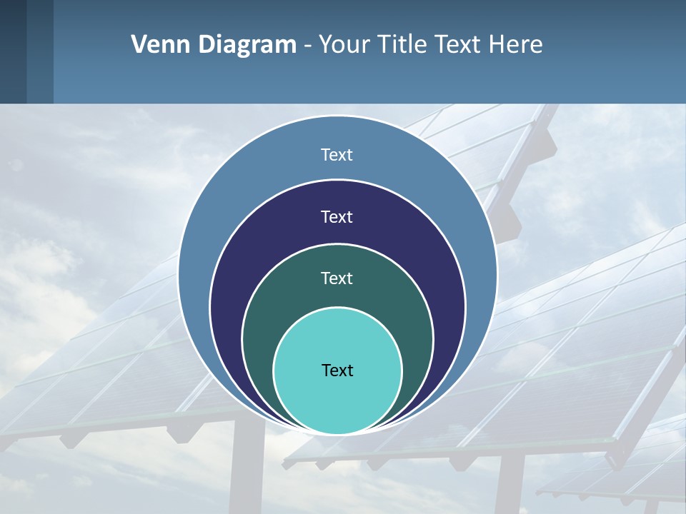A Row Of Solar Panels On A Sunny Day PowerPoint Template