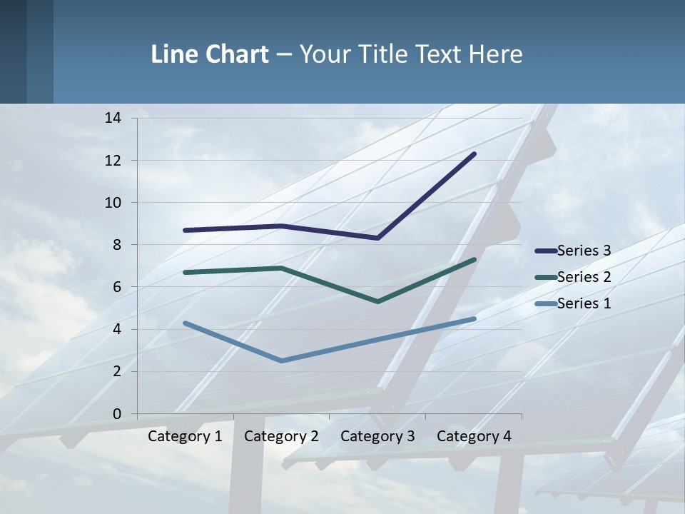 A Row Of Solar Panels On A Sunny Day PowerPoint Template