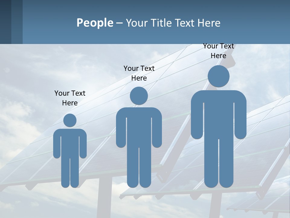 A Row Of Solar Panels On A Sunny Day PowerPoint Template