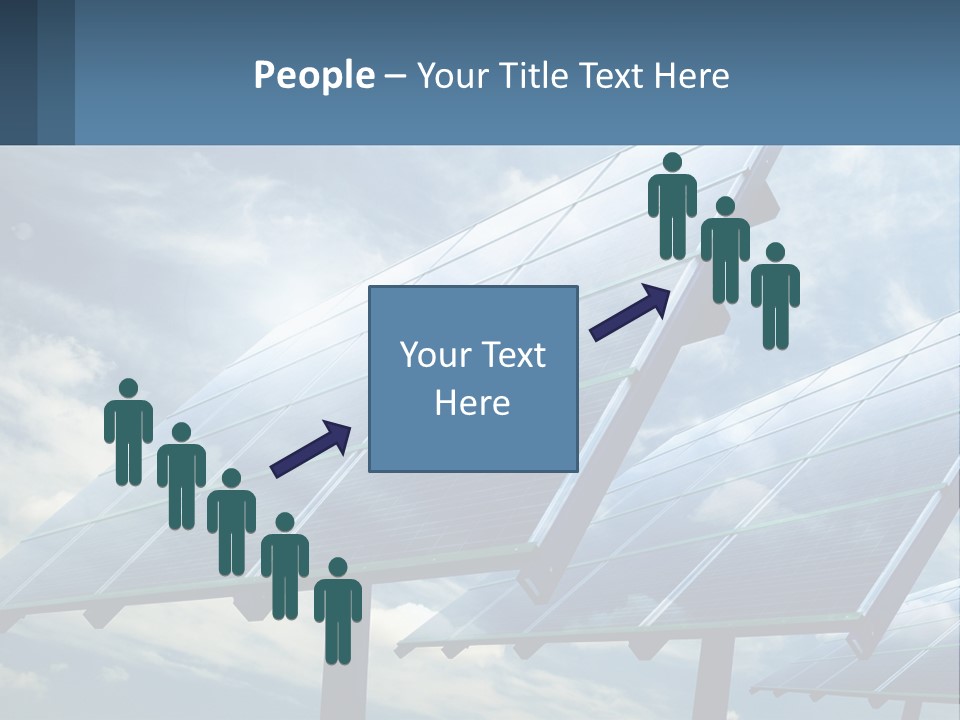 A Row Of Solar Panels On A Sunny Day PowerPoint Template