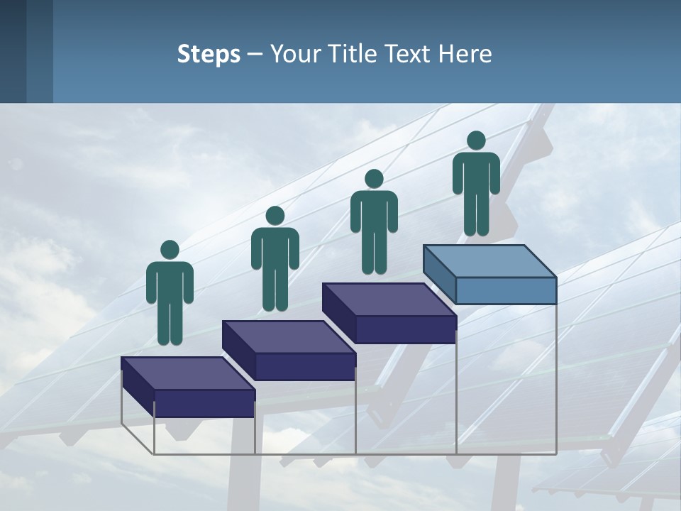 A Row Of Solar Panels On A Sunny Day PowerPoint Template